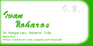 ivan moharos business card